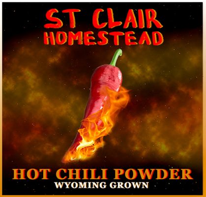 St Clair Homestead poster with flaming pepper