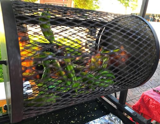 Roasting peppers