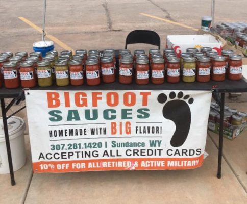 A variety of homemade canned goods and other locally produced foods can be purchased at the Sundance Farmers’ Market.