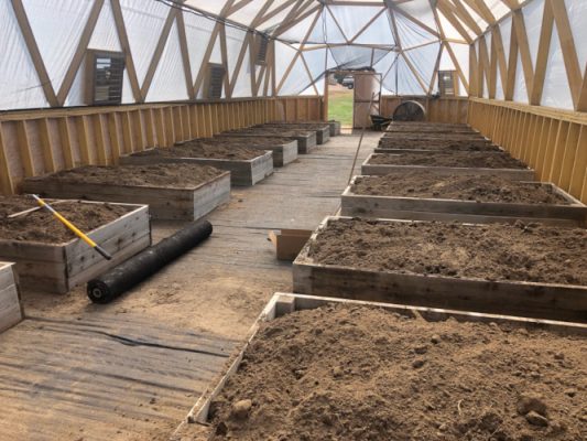 Sustainable_SAREC 2-500h Hoop house interior