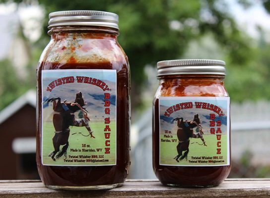 Jars of Twisted Whiskey sauce
