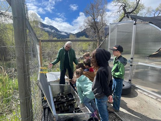 Children learning about plants