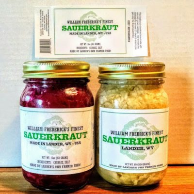 Jars of homemade sauerkraut