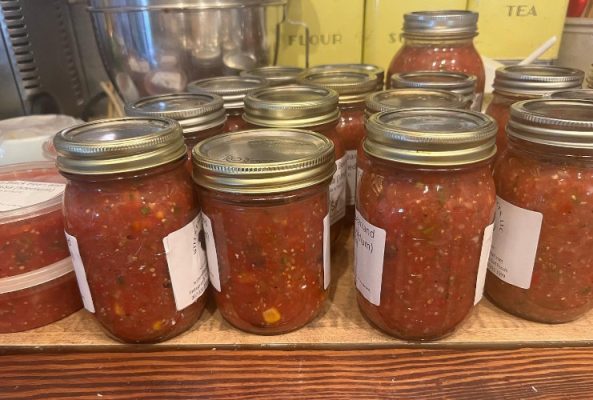 Jars of salsa