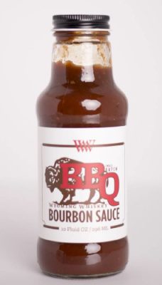 Bottle of bourbon sauce