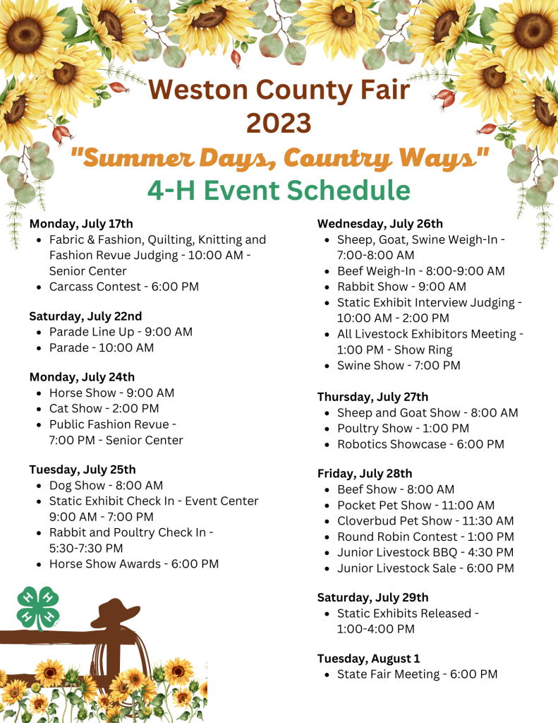 Fair Information Weston County