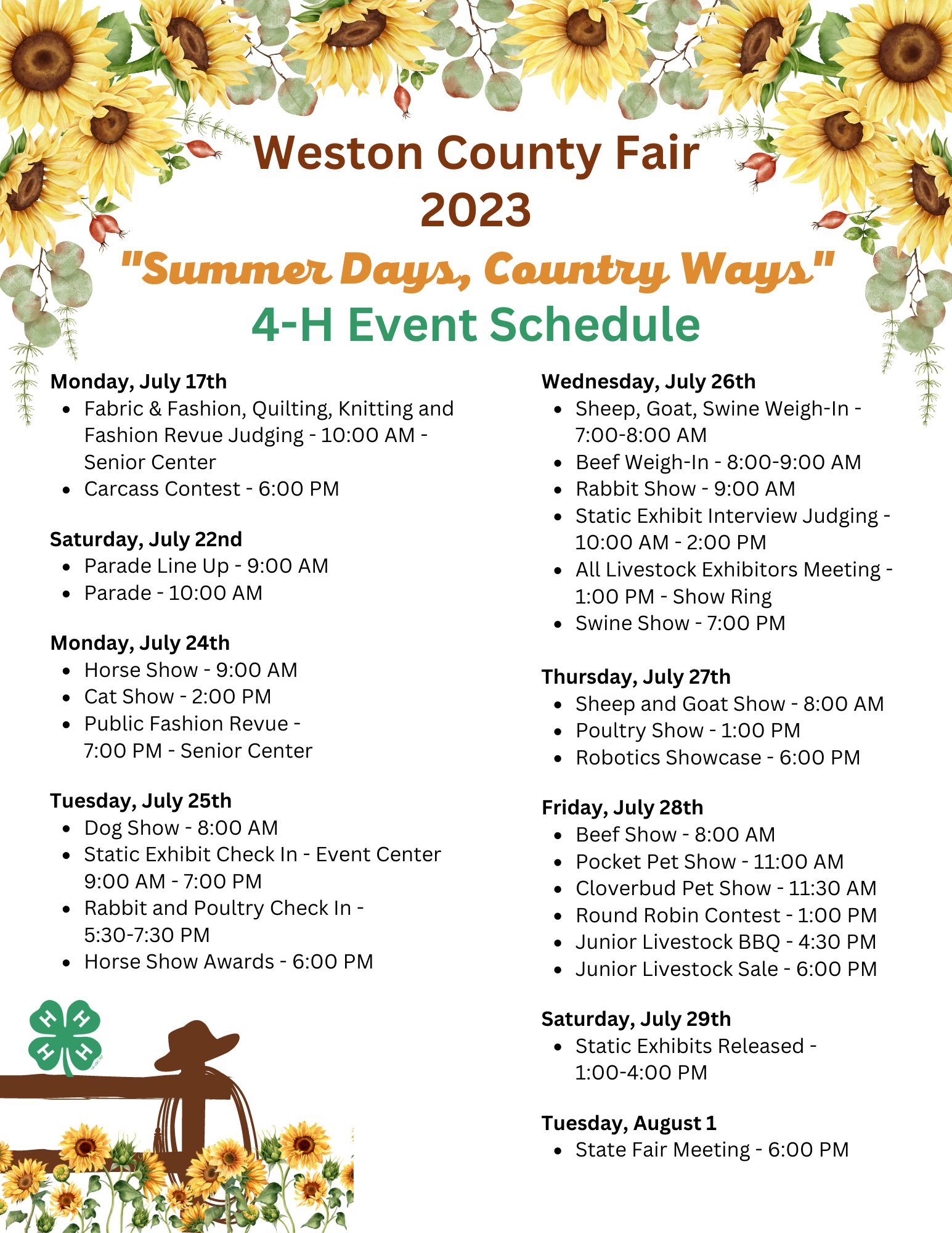 Fair Information – Weston County Fair Information – Weston County